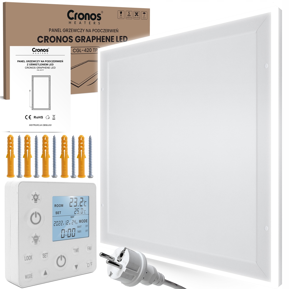 Infračervený ohrievač led rámček 420 W + termostat